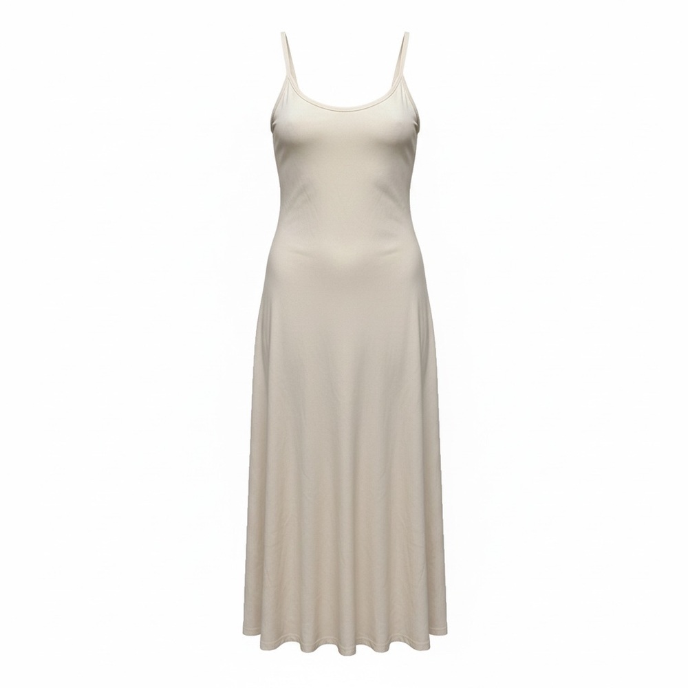Gap Women’s Ribbed Tank Maxi Dress, Size XXL, Cream Beige, NEW